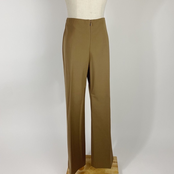 PEACE OF CLOTH Straight Leg Tan Full Length Pant Made in USA 6 - Picture 2 of 11